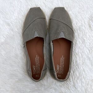 TOMS Drizzle Grey Washed Canvas Alpargata